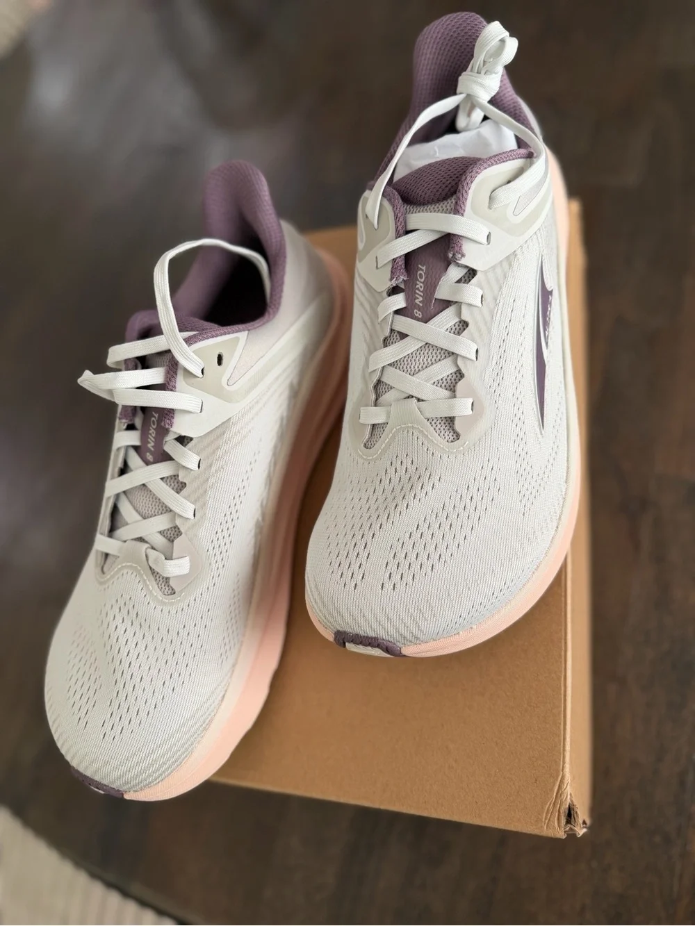 Altra Women's White and Mauve Athletic Running Shoes
